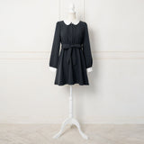 ミニ丸襟クラシカルフレアワンピース