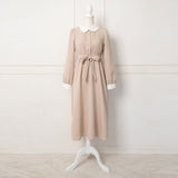 ミニ丸襟クラシカルフレアワンピース