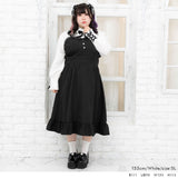 ハイネックカフスレースアップブラウス