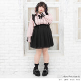 ハイネックカフスレースアップブラウス