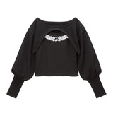 ショート丈トップス×キャミSET