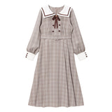 セーラーカラーサイドプリーツワンピース