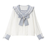 セーラーレースビジューブラウス