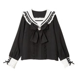 セーラーレースビジューブラウス