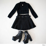 ハート開き×ビジューギャルシャギーニットトップス