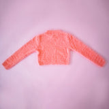 ハート開き×ビジューギャルシャギーニットトップス