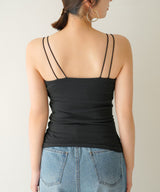 ダブルストラップカップ付キャミソール