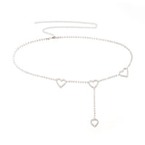 ラインストーンハートベルト