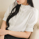 【メール便】フリルスタンドカラーブラウス