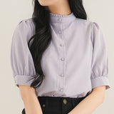 【メール便】フリルスタンドカラーブラウス