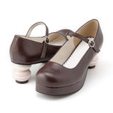 マカロンヒールロリータパンプス