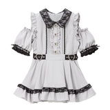 キラキラビジューオフショルフリルワンピース