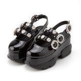 ハートビジュー厚底スニーカーサンダル