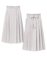 ビッグリボンビジュープリーツスカート