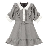 キラキラビジューフリルアフタヌーンティーワンピ