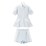 ハイネックジャージデザインセットアップ