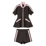 ハイネックジャージデザインセットアップ