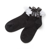 【メール便】リボンレースフリルショートソックス