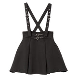 ダブルハートバックルサスペンダー付きスカート