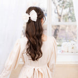 チュールフリルリボンバレッタ