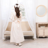 チュールフリルリボンバレッタ