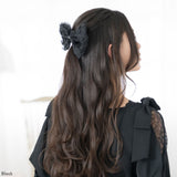 チュールフリルリボンバレッタ