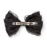 チュールフリルリボンバレッタ