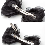 チュールフリルリボンバレッタ