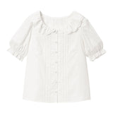 【メール便】ヴィンテージライクコットンブラウス