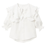 ビッグセーラーフリル襟ブラウス