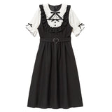 お茶会フリルハートリボンワンピース