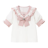 ハートリボンたっぷりフリルセーラーブラウス