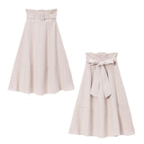 リボンベルトハイウエストスフレアカート