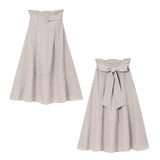 リボンベルトハイウエストスフレアカート