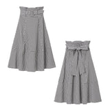 リボンベルトハイウエストスフレアカート