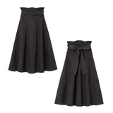 リボンベルトハイウエストスフレアカート