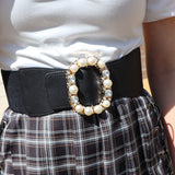 【メール便】ハートパーツバストギャザー半袖カットソートップス