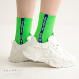 【メール便】ラインアクセントネオンカラーソックス 【靴下】