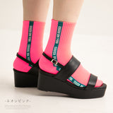 【メール便】ラインアクセントネオンカラーソックス 【靴下】