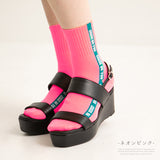 【メール便】ラインアクセントネオンカラーソックス 【靴下】