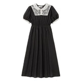 アソート柄ヨークレースおめかしレトロワンピース