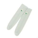 【メール便】マーガレット刺繍シアーソックス