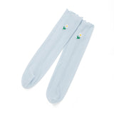 【メール便】マーガレット刺繍シアーソックス