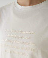 レタリング刺繍ロゴTシャツ