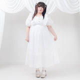 ナローリボンショルダーフリルワンピース