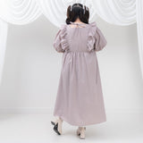 ナローリボンショルダーフリルワンピース