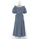 ナローリボンショルダーフリルワンピース