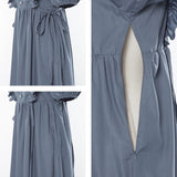 ナローリボンショルダーフリルワンピース