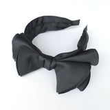 上品サテンリボン太めカチューシャ