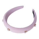 ピンクハートビジュー太めカチューシャ